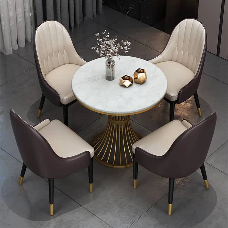 高級感ある大理石テーブルセット|モダンデザインでおしゃれな食卓を演出 fdfh-2219