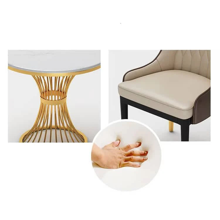 高級感ある大理石テーブルセット|モダンデザインでおしゃれな食卓を演出 fdfh-2219