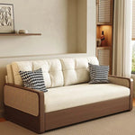 オーク無垢材とラタン使用のシリコンフィルコーデュロイソファー|モダンで快適なリビングスタイルを演出 fdh-3111