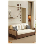 オーク無垢材とラタン使用のシリコンフィルコーデュロイソファー|モダンで快適なリビングスタイルを演出 fdh-3111