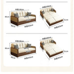 オーク無垢材とラタン使用のシリコンフィルコーデュロイソファー|モダンで快適なリビングスタイルを演出 fdh-3111