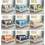 モダンデザインの綿麻ソファー - 無垢材フレーム & PUレザー製、収納付きの快適リビング必需品! fdh-4760