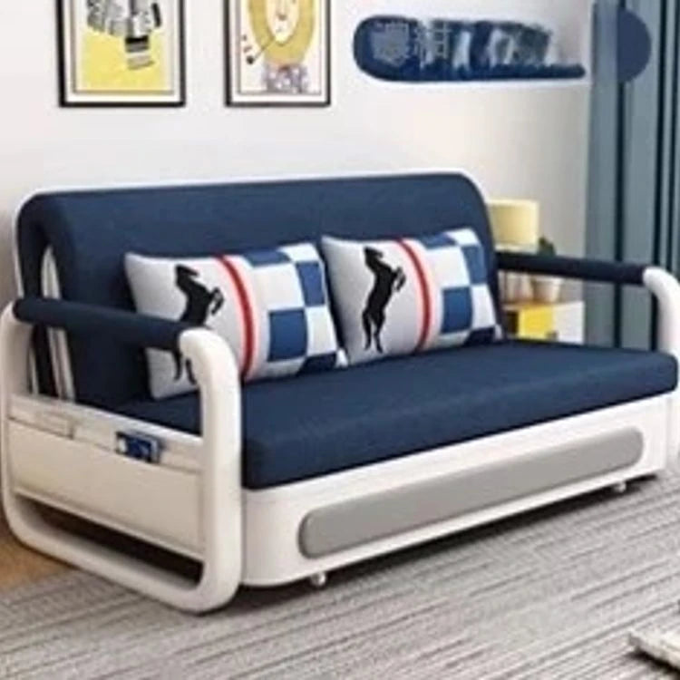 モダンデザインの綿麻ソファー - 無垢材フレーム & PUレザー製、収納付きの快適リビング必需品! fdh-4760