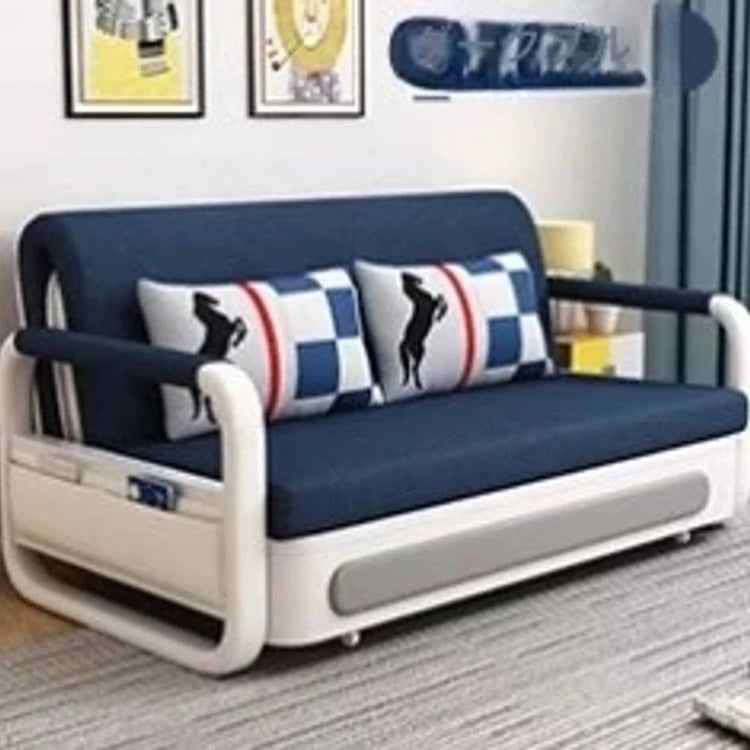 モダンデザインの綿麻ソファー - 無垢材フレーム & PUレザー製、収納付きの快適リビング必需品! fdh-4760