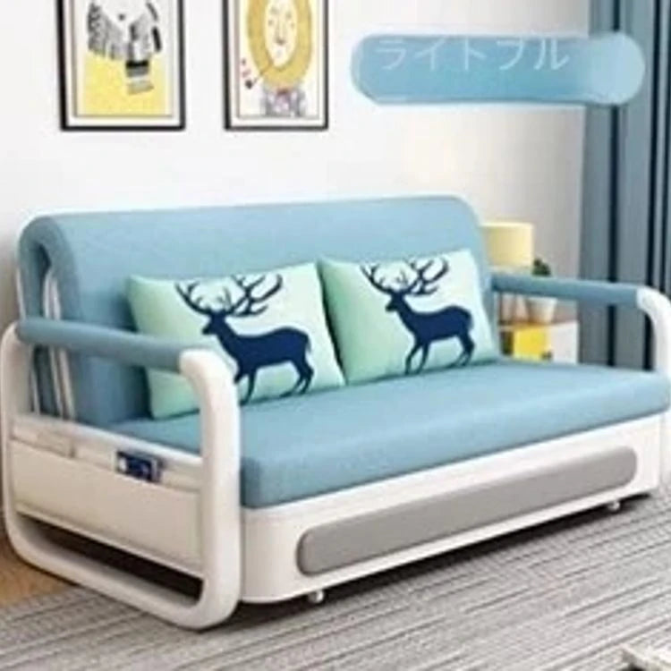 モダンデザインの綿麻ソファー - 無垢材フレーム & PUレザー製、収納付きの快適リビング必需品! fdh-4760