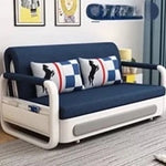 モダンデザインの綿麻ソファー - 無垢材フレーム & PUレザー製、収納付きの快適リビング必需品! fdh-4760