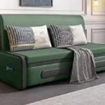 デザイン性抜群のエアレザーソファー - パイン材使用、収納付き、快適なリビング空間を実現! fdh-4761