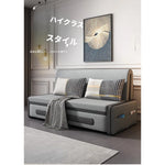 デザイン性抜群のエアレザーソファー - パイン材使用、収納付き、快適なリビング空間を実現! fdh-4761