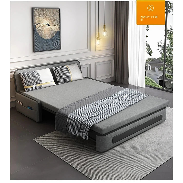 デザイン性抜群のエアレザーソファー - パイン材使用、収納付き、快適なリビング空間を実現! fdh-4761