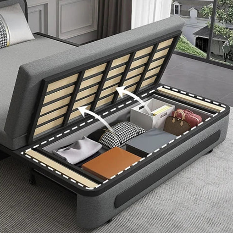 デザイン性抜群のエアレザーソファー - パイン材使用、収納付き、快適なリビング空間を実現! fdh-4761