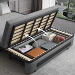 デザイン性抜群のエアレザーソファー - パイン材使用、収納付き、快適なリビング空間を実現! fdh-4761