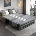 デザイン性抜群のエアレザーソファー - パイン材使用、収納付き、快適なリビング空間を実現! fdh-4761