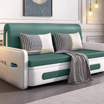 エアレザーとアイアンのスタイリッシュソファー|無垢材使用・洗練デザインで快適なリビング空間を演出! fdh-4762