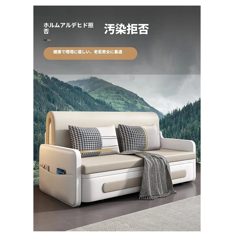 エアレザーとアイアンのスタイリッシュソファー|無垢材使用・洗練デザインで快適なリビング空間を演出! fdh-4762