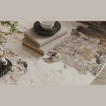 ラグジュアリーなデザイン!セラミック×ステンレスのセンターテーブルでスタイルアップ fdl-2598