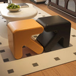 【ポップなデザイン!おしゃれな人工皮革スツール - リビングに彩りをプラス】 fel-1953