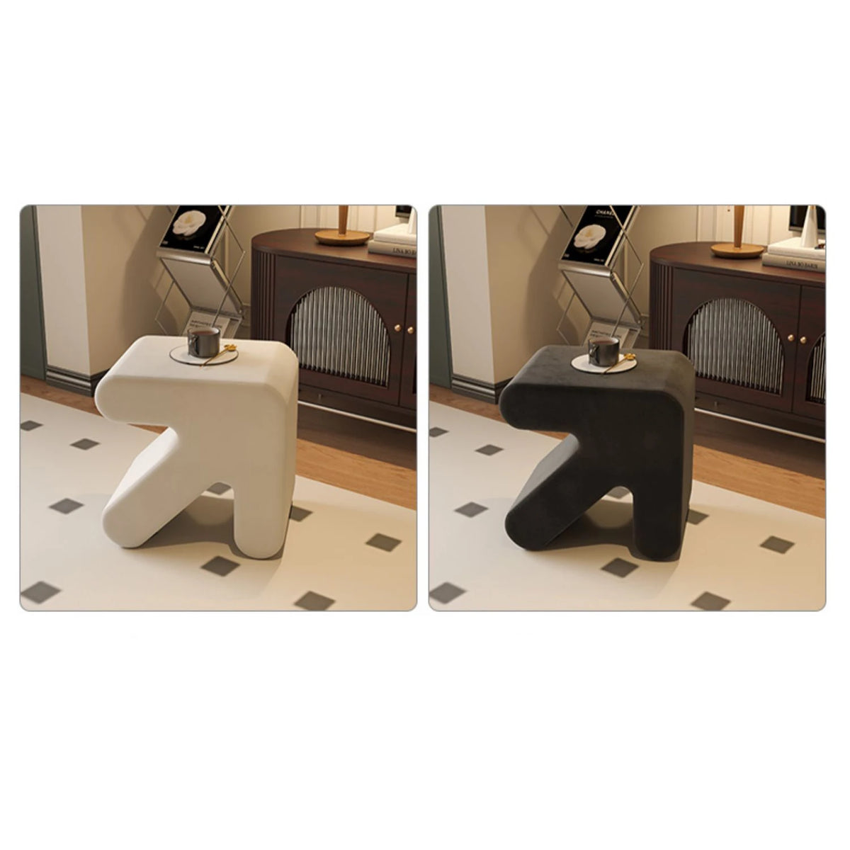 【ポップなデザイン!おしゃれな人工皮革スツール - リビングに彩りをプラス】 fel-1953