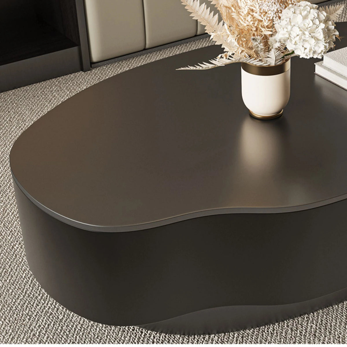 【高級感溢れるセラミックガラス製センターテーブル - モダンデザインが魅力!】 fel-1958