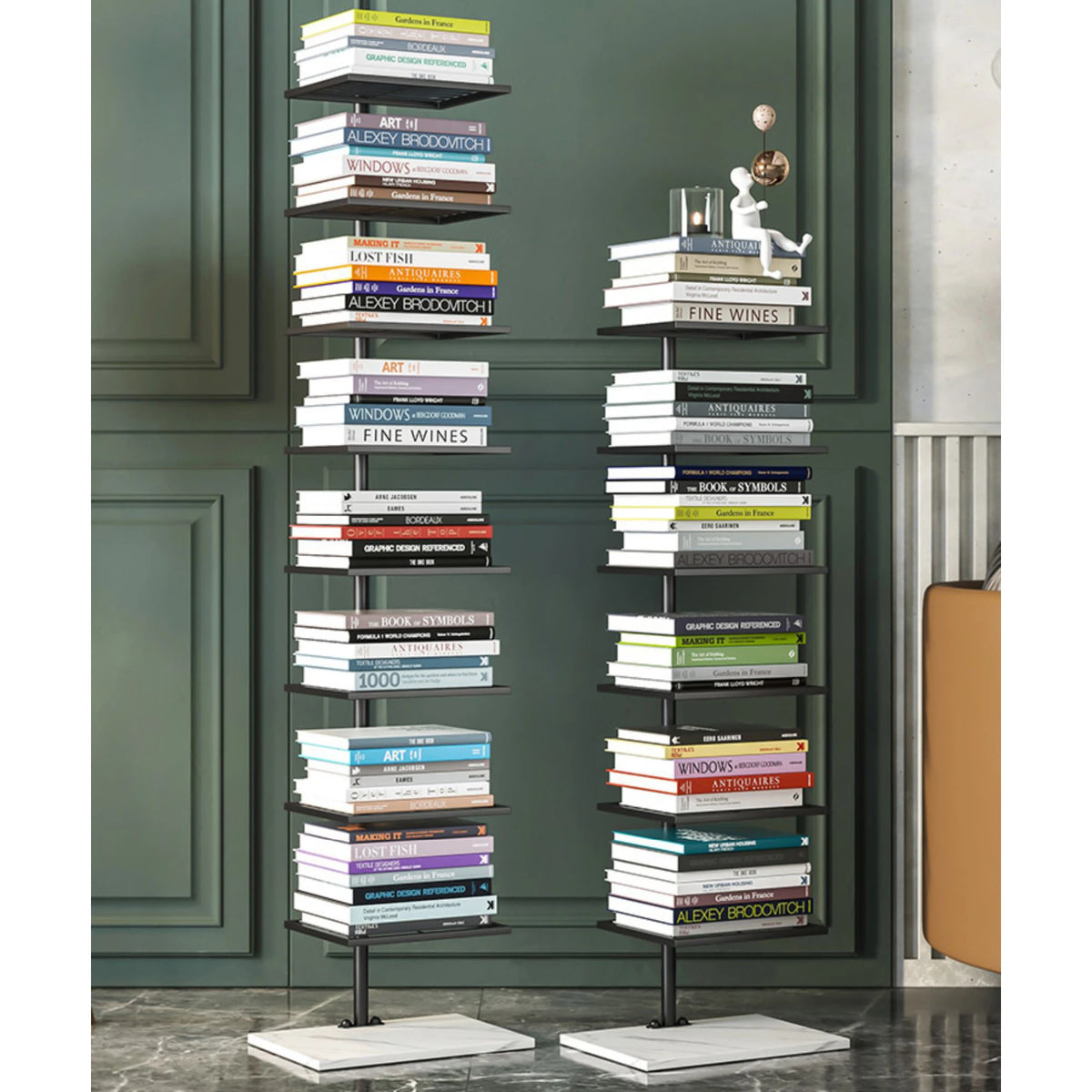 モダン&スタイリッシュ大理石ラック - インテリアをランクアップする本棚 fel-1960