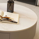 センターテーブル おしゃれ 円形 セラミック天板 エコ木材脚部 2点セット 幅80cm 大テーブル 幅40cm 小テーブル 北欧風 モダン リビング カフェ風 1人用 2人用 コンパクト 省スペース fel-1961