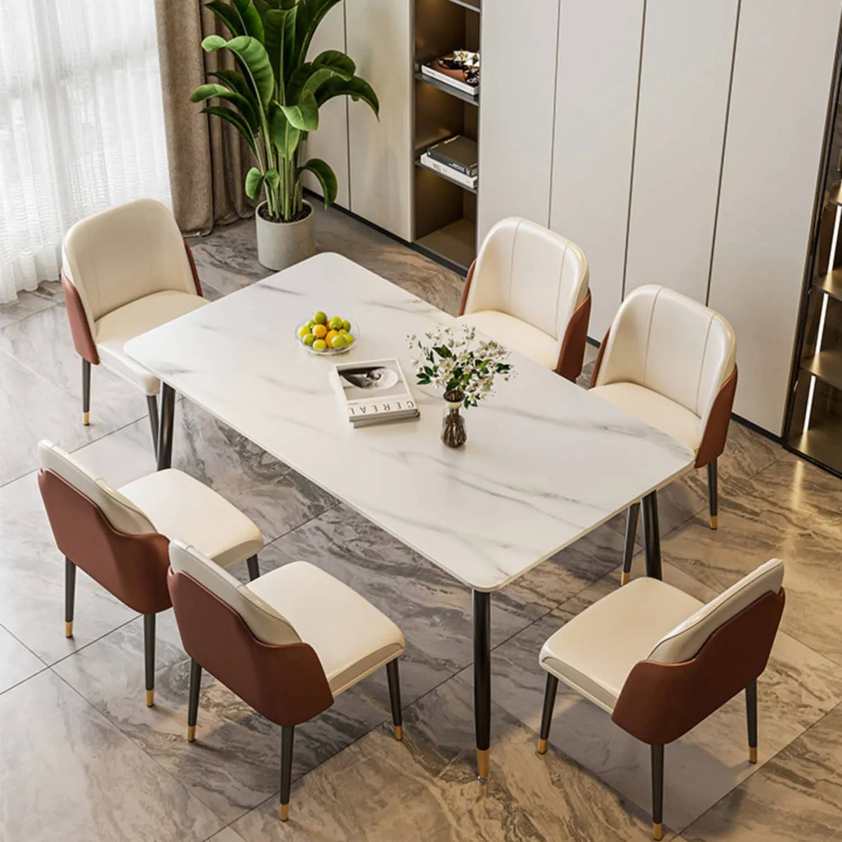 モダンPUレザーチェア|スタイリッシュなダイニングチェアセット【快適な座り心地】 fel-1969