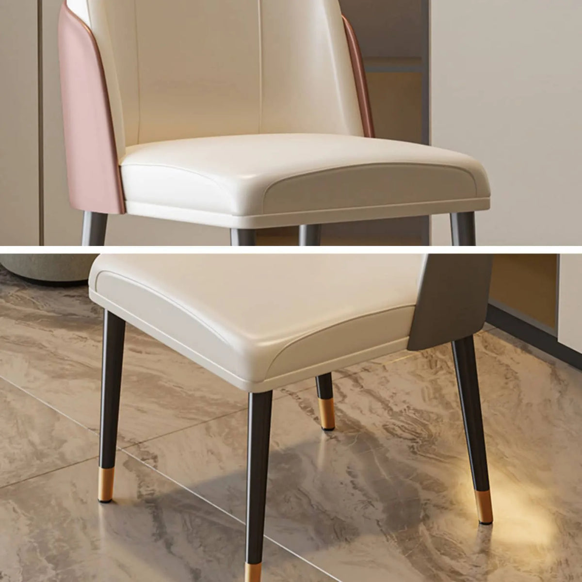 モダンPUレザーチェア|スタイリッシュなダイニングチェアセット【快適な座り心地】 fel-1969