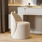 高級感あふれる実木シープボアスツール - エアレザー&綿麻クッション付きデザインチェア fel-1977