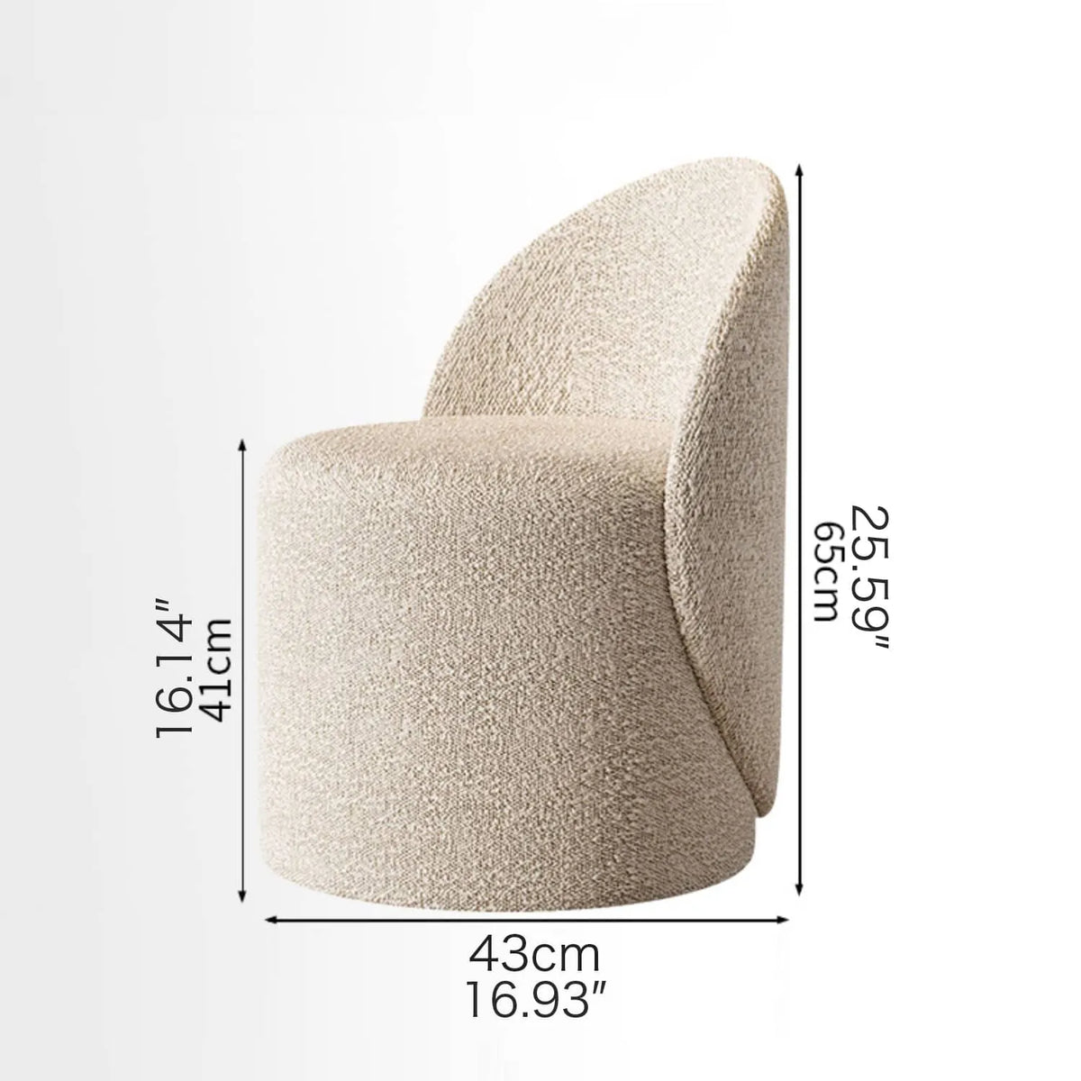 高級感あふれる実木シープボアスツール - エアレザー&綿麻クッション付きデザインチェア fel-1977