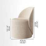 高級感あふれる実木シープボアスツール - エアレザー&綿麻クッション付きデザインチェア fel-1977