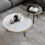 ラグジュアリーな大理石センターテーブルセット|リビングに洗練された魅力を加える fel-1986