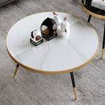 ラグジュアリーな大理石センターテーブルセット|リビングに洗練された魅力を加える fel-1986