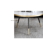 ラグジュアリーな大理石センターテーブルセット|リビングに洗練された魅力を加える fel-1986