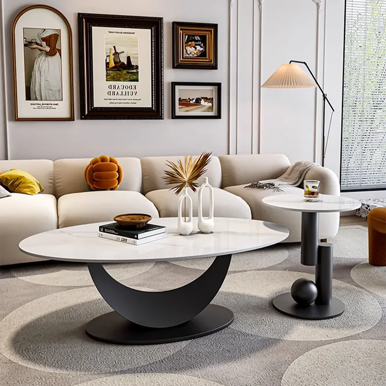 モダンセラミックセンターテーブル - おしゃれなリビングのアクセントに最適! fel-2436