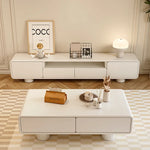 【収納たっぷり】クリーム色のかわいいローテーブル 長方形?シンプルデザイン?リビング用 fel-2439