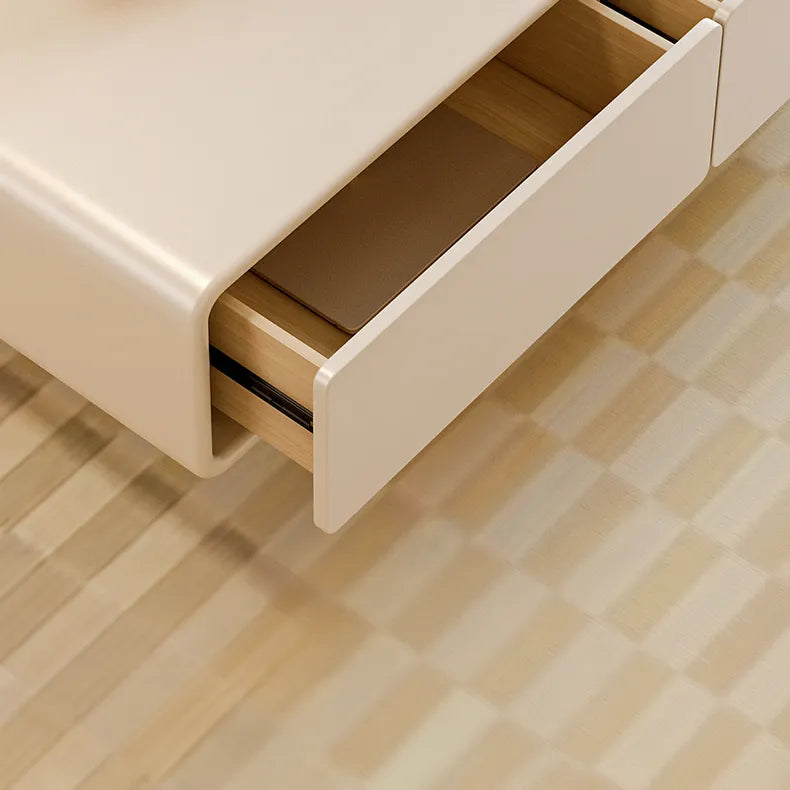 【収納たっぷり】クリーム色のかわいいローテーブル 長方形?シンプルデザイン?リビング用 fel-2439