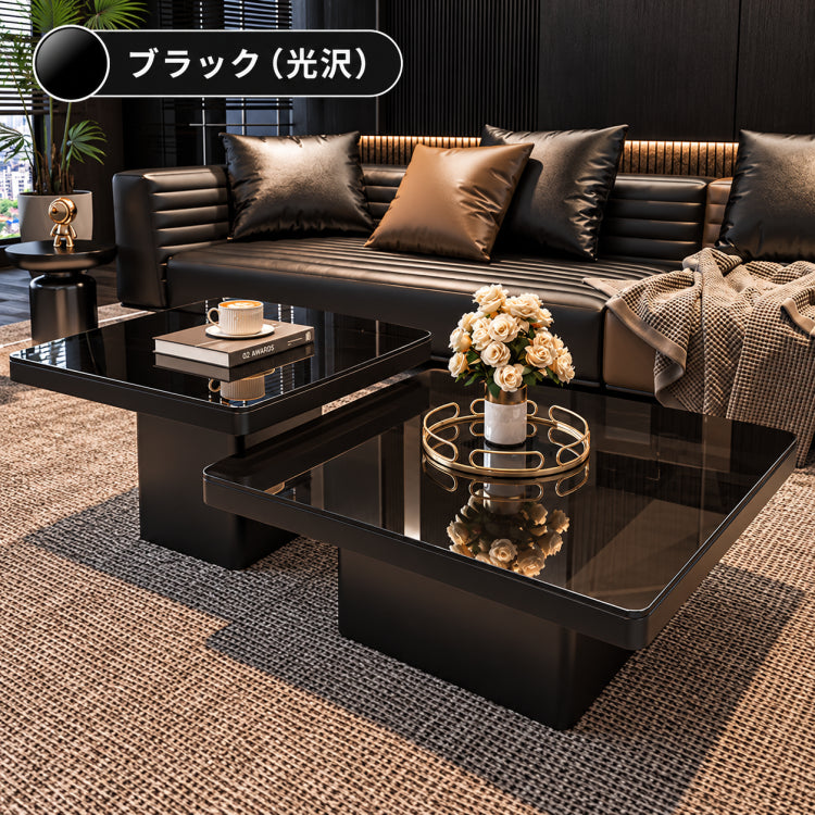 スタイリッシュなセラミックガラス製センターテーブル - モダンなリビングに最適なインテリア家具 fel-3067