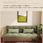 フレンチヴィンテージ風 無垢材ソファーベッド|伸縮・折りたたみ式 直線型 オーク材 リビング用 fgmy-0203-25