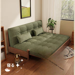 フレンチヴィンテージ風 無垢材ソファーベッド|伸縮・折りたたみ式 直線型 オーク材 リビング用 fgmy-0203-25