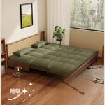 フレンチヴィンテージ風 無垢材ソファーベッド|伸縮・折りたたみ式 直線型 オーク材 リビング用 fgmy-0203-25