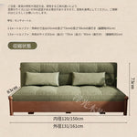 フレンチヴィンテージ風 無垢材ソファーベッド|伸縮・折りたたみ式 直線型 オーク材 リビング用 fgmy-0203-25