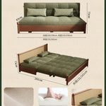 フレンチヴィンテージ風 無垢材ソファーベッド|伸縮・折りたたみ式 直線型 オーク材 リビング用 fgmy-0203-25