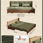 フレンチヴィンテージ風 無垢材ソファーベッド|伸縮・折りたたみ式 直線型 オーク材 リビング用 fgmy-0203-25
