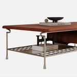 モダンデザインのステンレスセンターテーブル|リビングをおしゃれに演出 fhj-4502