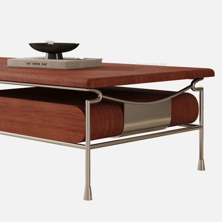 モダンデザインのステンレスセンターテーブル|リビングをおしゃれに演出 fhj-4502