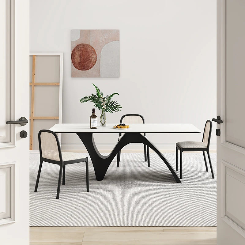 モダンデザイン セラミックテーブル 大型多層板テーブル 高級感溢れるリビングダイニング用 fhmj-5028