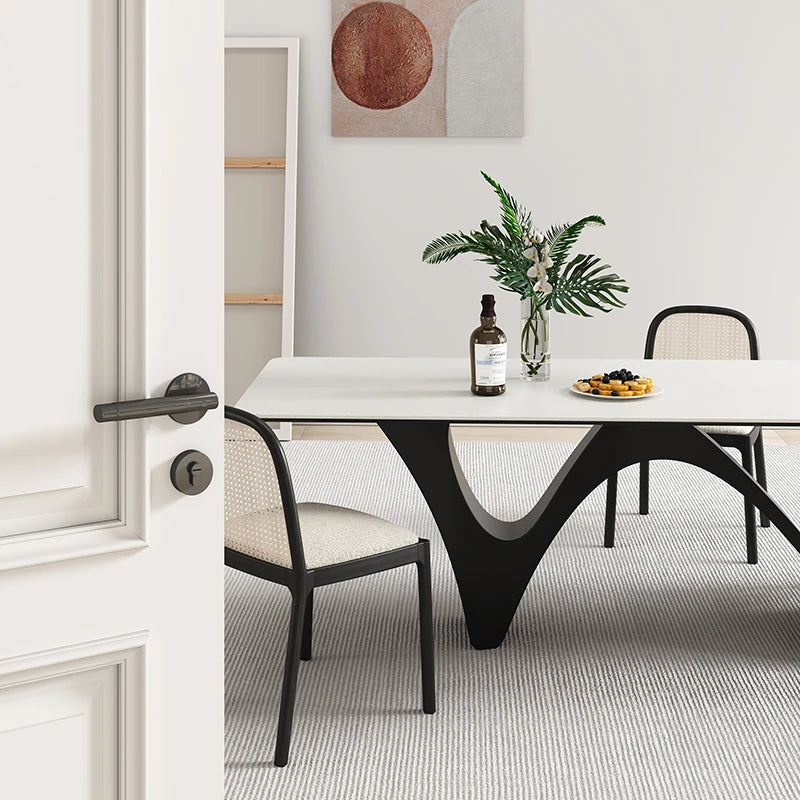 モダンデザイン セラミックテーブル 大型多層板テーブル 高級感溢れるリビングダイニング用 fhmj-5028