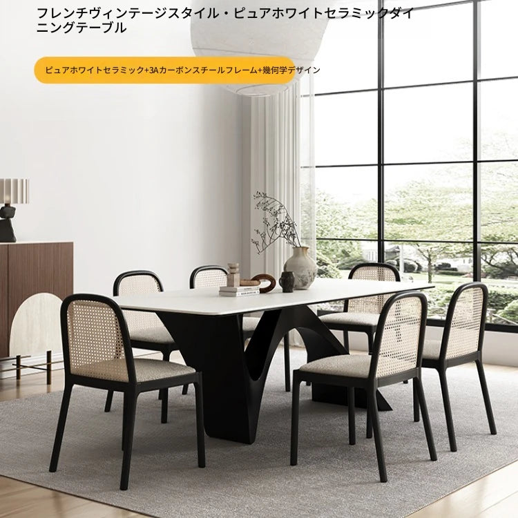 モダンデザイン セラミックテーブル 大型多層板テーブル 高級感溢れるリビングダイニング用 fhmj-5028