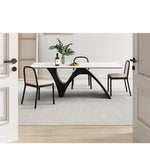 モダンデザイン セラミックテーブル 大型多層板テーブル 高級感溢れるリビングダイニング用 fhmj-5028