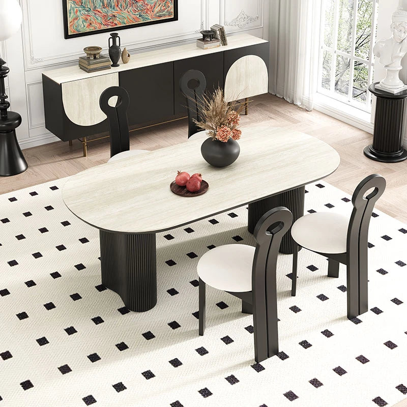 モダンセラミック多層テーブル - スタイリッシュなダイニングセットの必需品 fhmj-5029