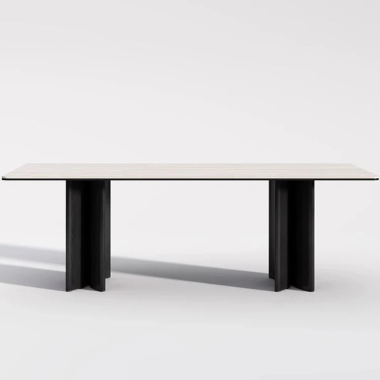 高級アッシュ材セラミック多層板テーブル | モダンなダイニング家具 | スタイリッシュで耐久性抜群 fhmj-5030